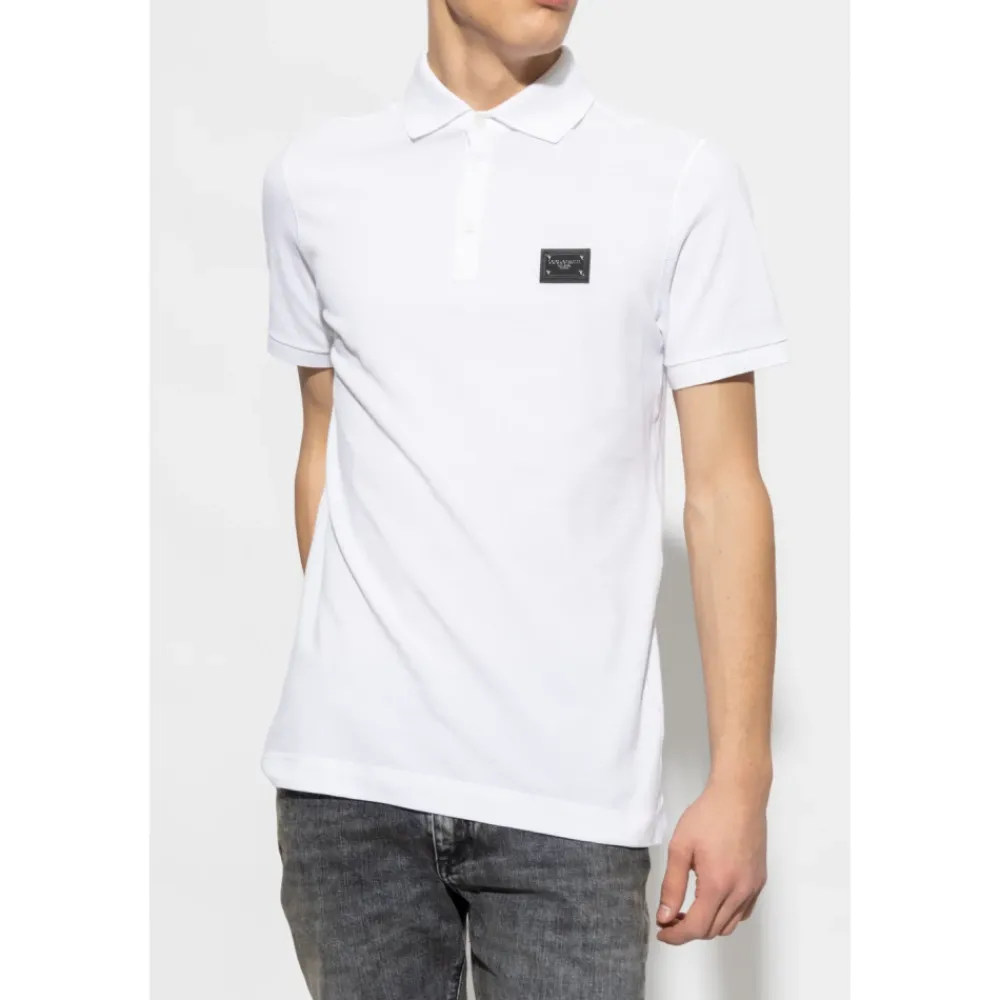 Heren Dolce & Gabbana Katoenen Piqué Polo Shirt