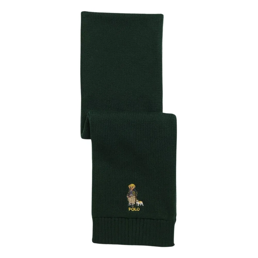 Polo Ralph Lauren Sjaals^Katoenen Sjaal met Polo Bear Borduurwerk