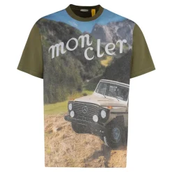 Heren Moncler Katoenen T-shirt met ronde hals