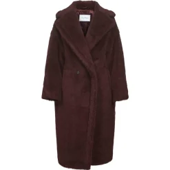 DAMES Max Mara Trenchcoats & Mantels^Kersenrode Wol Alpaca Jas