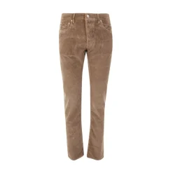 Heren Jacob Cohën Broeken^Khaki e Slim-Fit Denim Broek