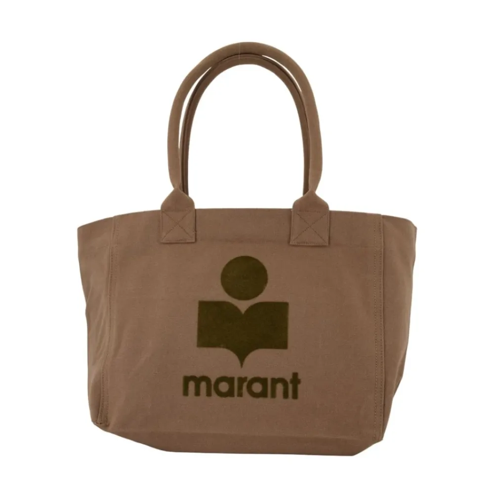 DAMES Isabel Marant Shoppers^Khaki Katoenen Shopper Tas