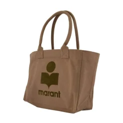 DAMES Isabel Marant Shoppers^Khaki Katoenen Shopper Tas