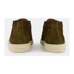 Heren Santoni Khaki Suede Desert Boots
