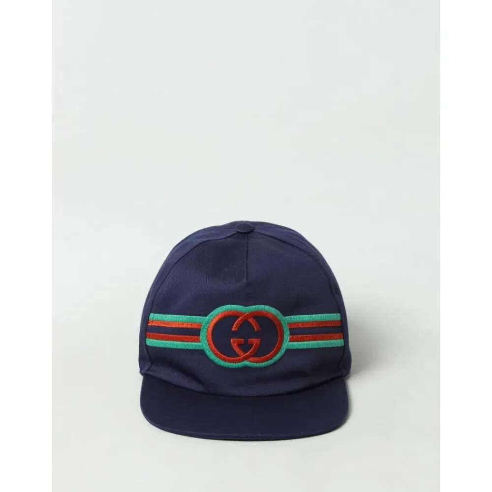 Gucci Mutsen En Petten^Kinderen e Logo Baseballpet