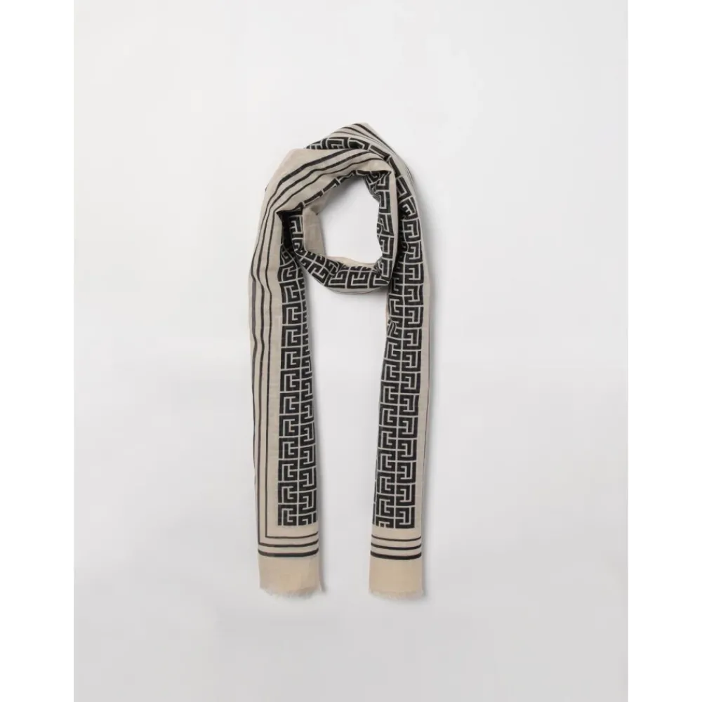 Balmain Sjaals^Kinderen Geometrische Print Sjaal Crème