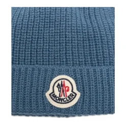 Moncler Kinderen Helder e Wollen Muts Logo