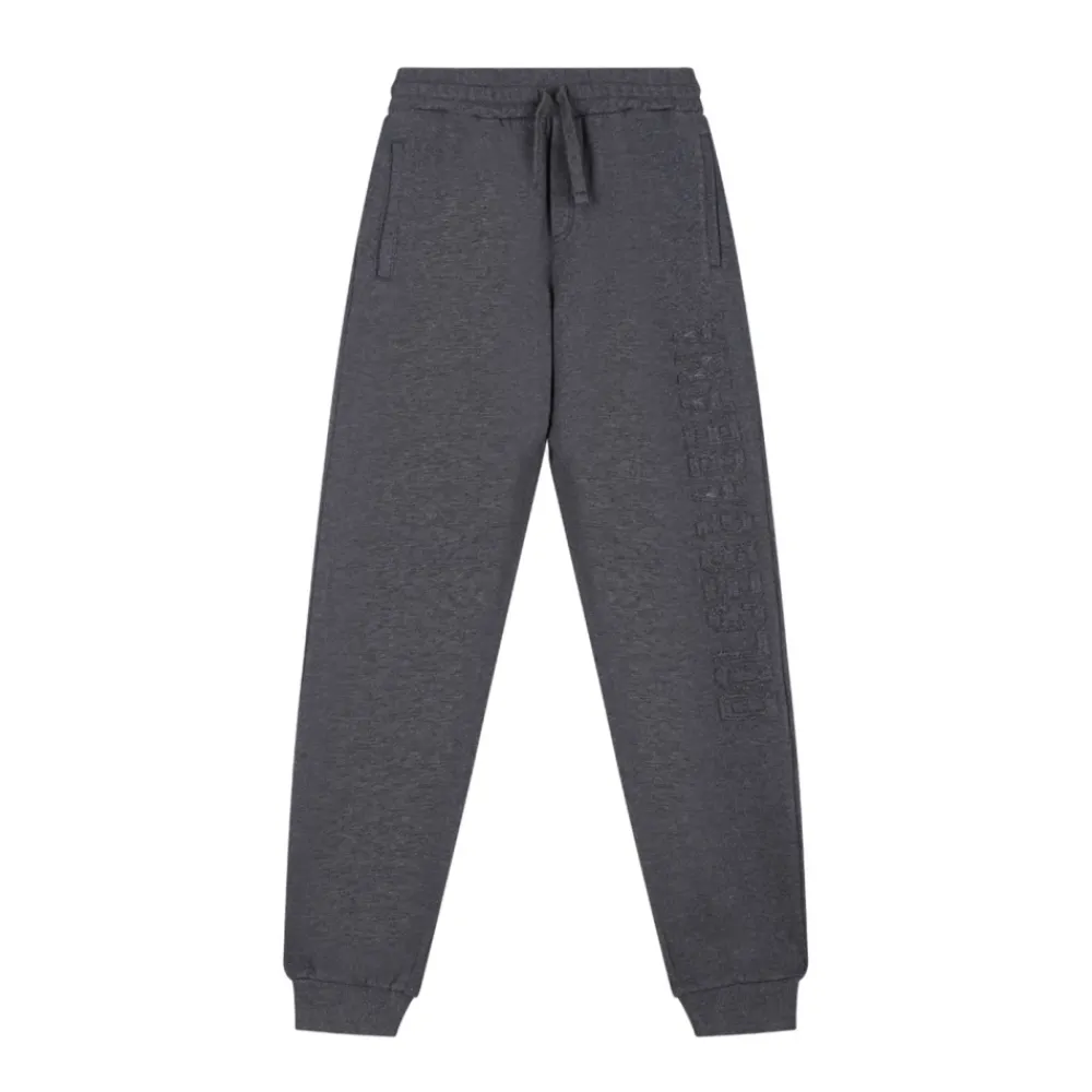 Dolce & Gabbana Kinderen Melange Logo Geborduurde Broek