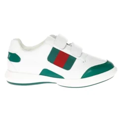 Gucci Kinderen te Platte Schoenen met Groen Webdetail