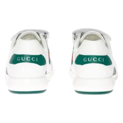 Gucci Kinderen te Platte Schoenen met Groen Webdetail