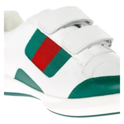 Gucci Kinderen te Platte Schoenen met Groen Webdetail