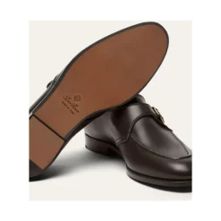 Heren Loro Piana Klassieke Derby Schoenen met Leren Details