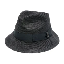 Heren Borsalino Hoeden^Klassieke Fedora Hoed in Zwart