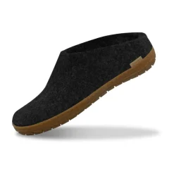 Heren Glerups Pantoffels^Klassieke Grijze Wollen Pantoffels