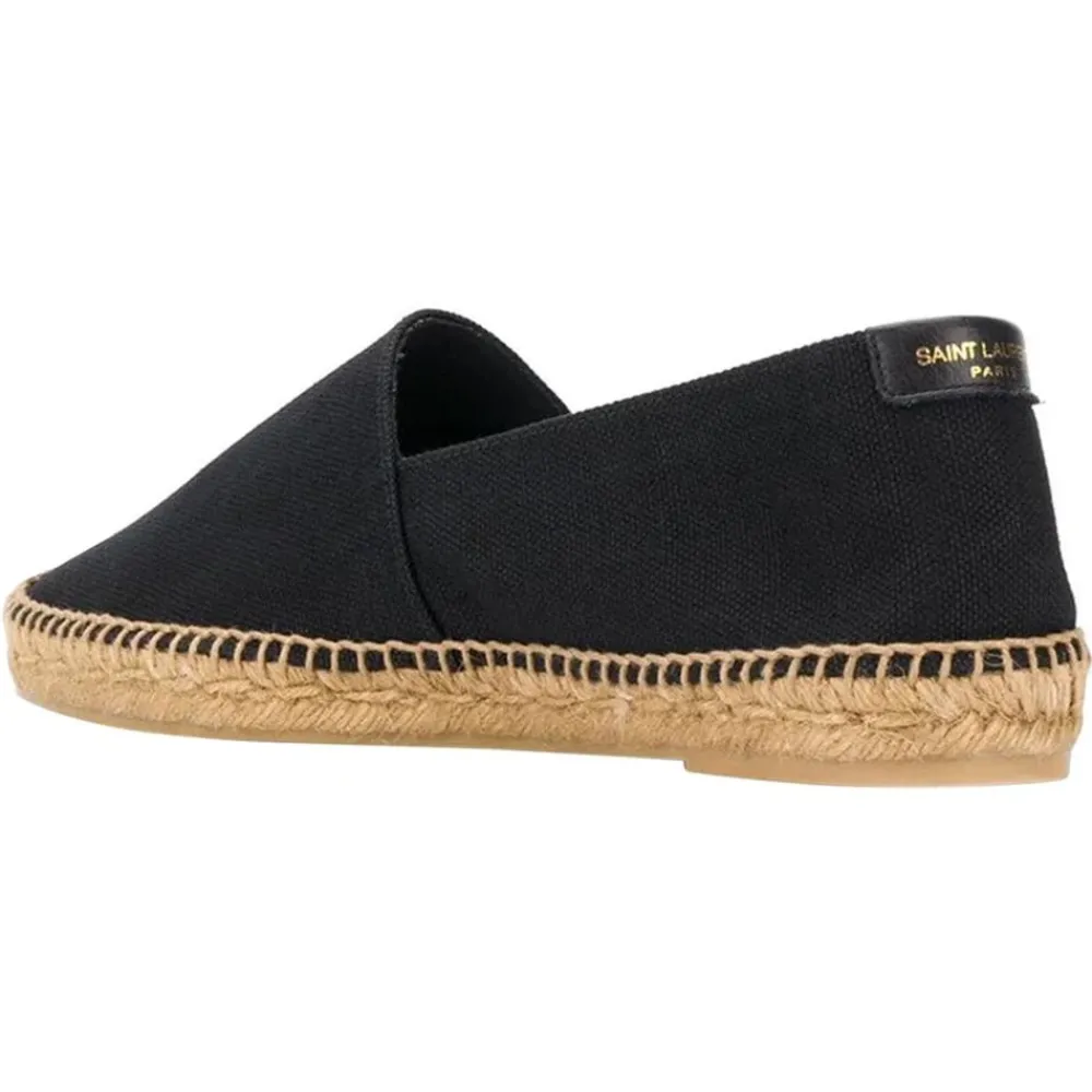 Heren Saint Laurent Espadrilles^Klassieke Instappers met Geweven Jute