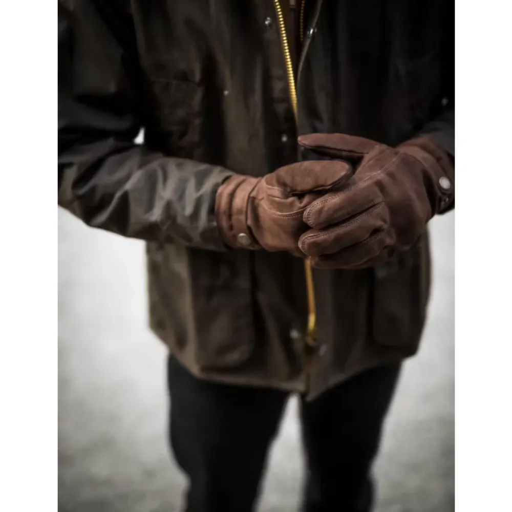 Heren Hestra Klassieke Lederen Handschoenen met Primaloft Vulling