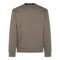 Heren C.P. Company Klassieke Ronde Hals Sweatshirt met Ritszak