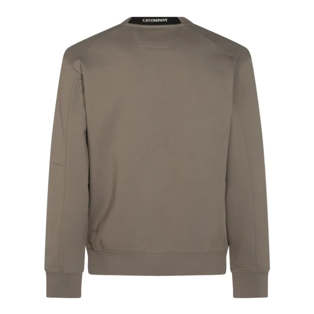 Heren C.P. Company Klassieke Ronde Hals Sweatshirt met Ritszak