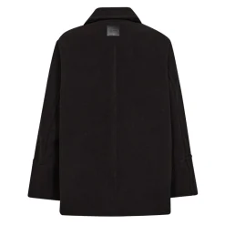 DAMES MOS MOSH Klassieke wollen jas Chocolade Torte