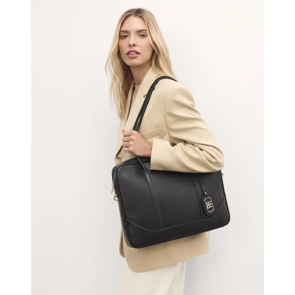 DAMES Kazar Laptoptassen^Klassieke e leren laptoptas