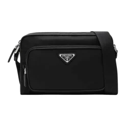 Heren Prada Tassen^Kleine Crossbodytas in Re-Nylon en Saffiano