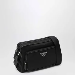 Heren Prada Tassen^Kleine Crossbodytas in Re-Nylon en Saffiano