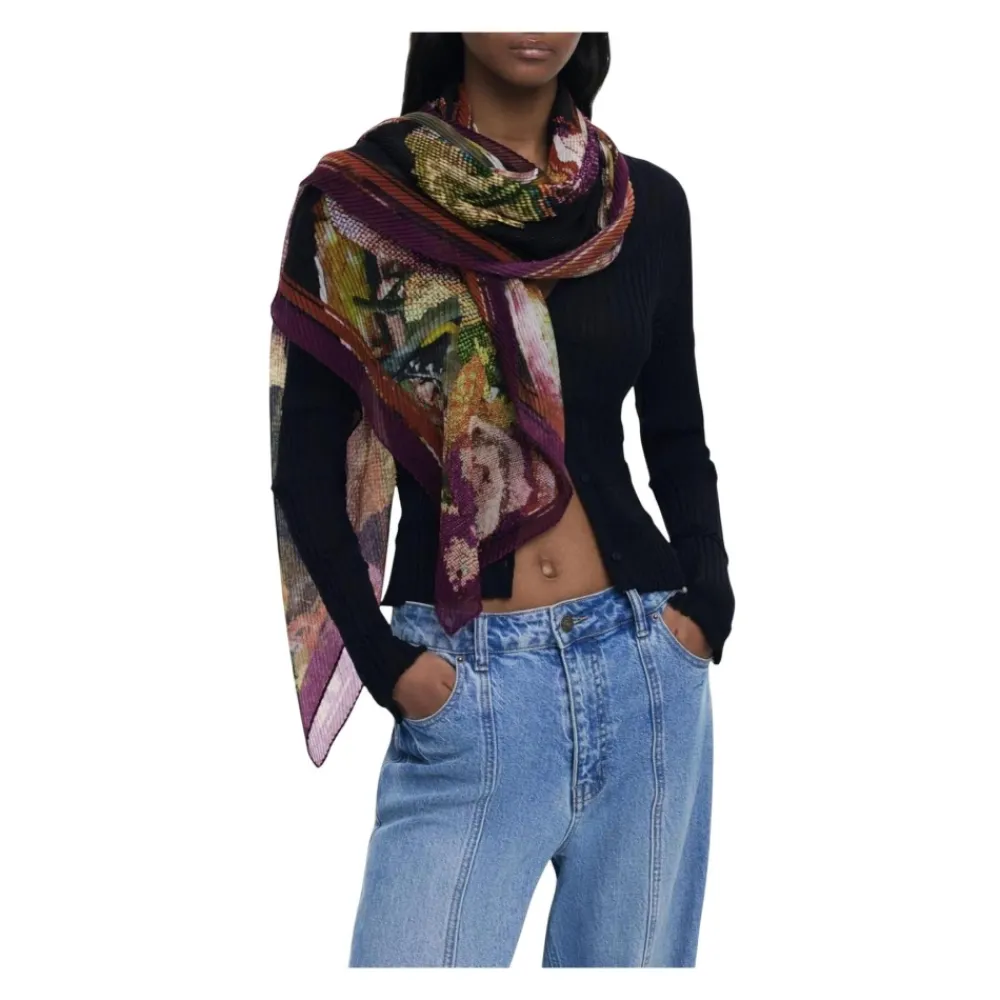 DAMES Desigual Sjaals^Kleurrijk Patroon Polyester Sjaal
