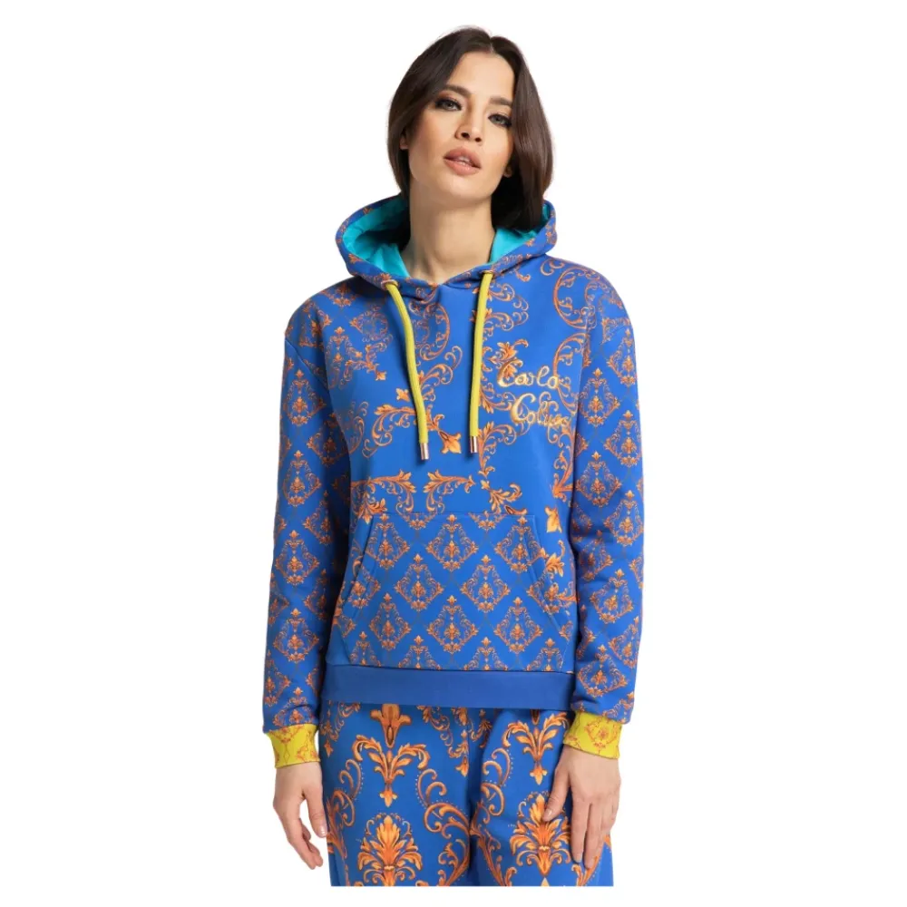 DAMES Carlo Colucci Kleurrijke Barok Patroon Hoodie