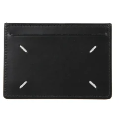 Heren Maison Margiela Korrel Textuur Leren Kaarthouder Portemonnee