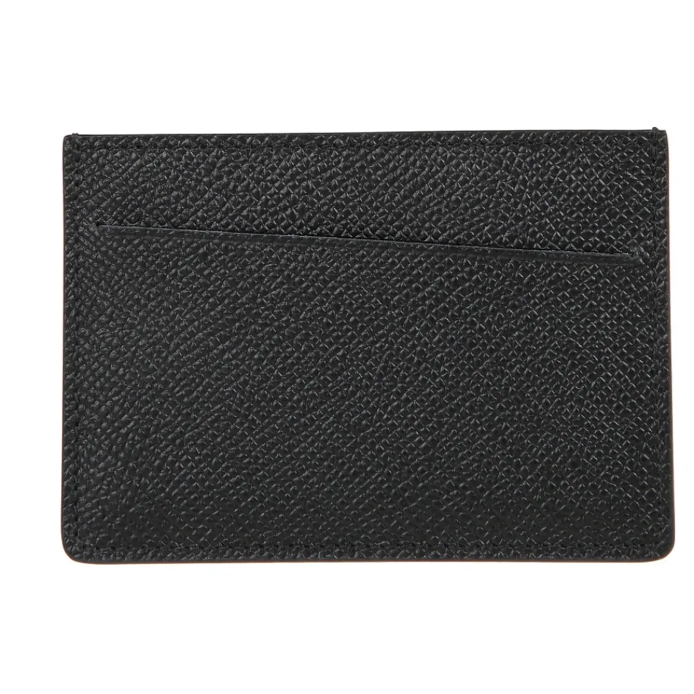 Heren Maison Margiela Korrel Textuur Leren Kaarthouder Portemonnee