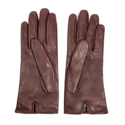 DAMES Dolce & Gabbana Handschoenen^Korte bordeauxrode leren handschoenen