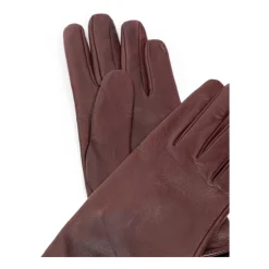 DAMES Dolce & Gabbana Handschoenen^Korte bordeauxrode leren handschoenen