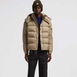 Heren Moncler Korte donsjas met afneembare capuchon