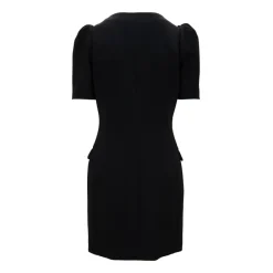 DAMES Elisabetta Franchi Korte jurk met pofmouwen en gouden knopen