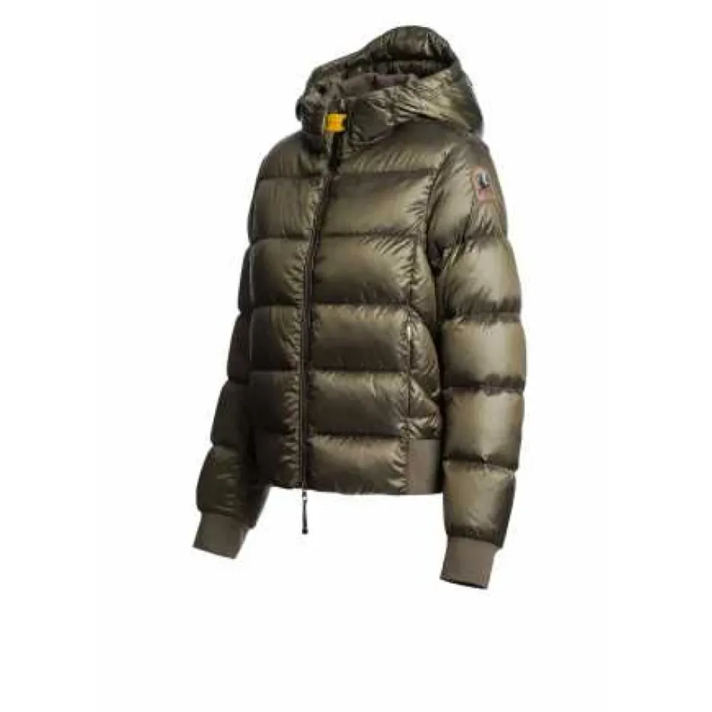 DAMES Parajumpers Korte Olijfgrijze Mariah Hoodie Jas