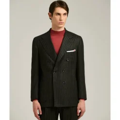 Heren Kiton Krijtstreep Wol Kasjmier Pak