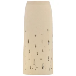 DAMES Fabiana Filippi Rokken^Kristalversierde gebreide midi-rok