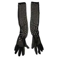 DAMES Dolce & Gabbana Handschoenen^Kristalversierde Mesh Handschoenen Katoen Italië