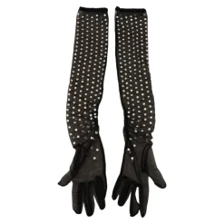 DAMES Dolce & Gabbana Handschoenen^Kristalversierde Mesh Handschoenen Katoen Italië