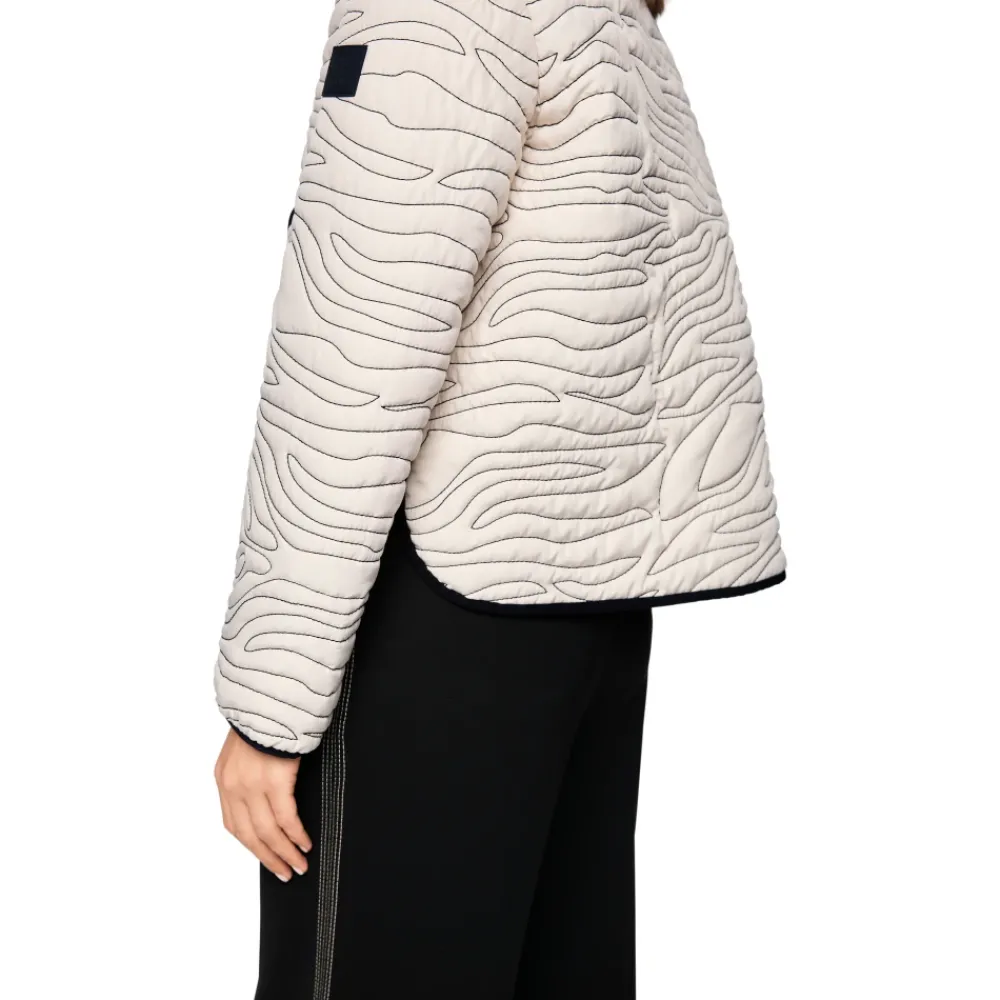 DAMES Marc Cain Kurze Steppjacke mit Strick-Detail