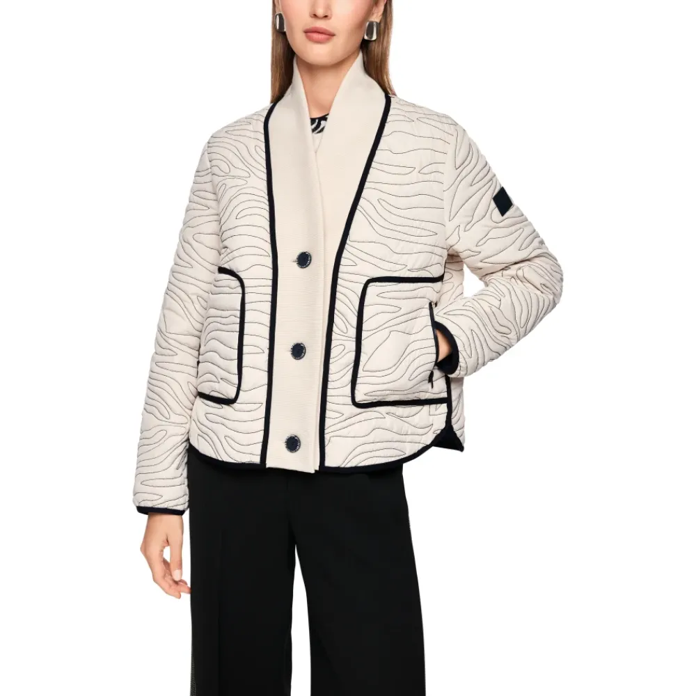 DAMES Marc Cain Kurze Steppjacke mit Strick-Detail