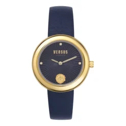 DAMES Versus Versace Léa Dameshorloge Blauw Leren Band