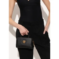 DAMES Versace Handtassen^La Medusa Leather Mini Boston Bag