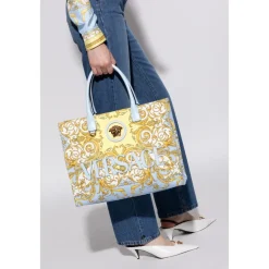 DAMES Versace La Medusa Printed Large Canvas Tote