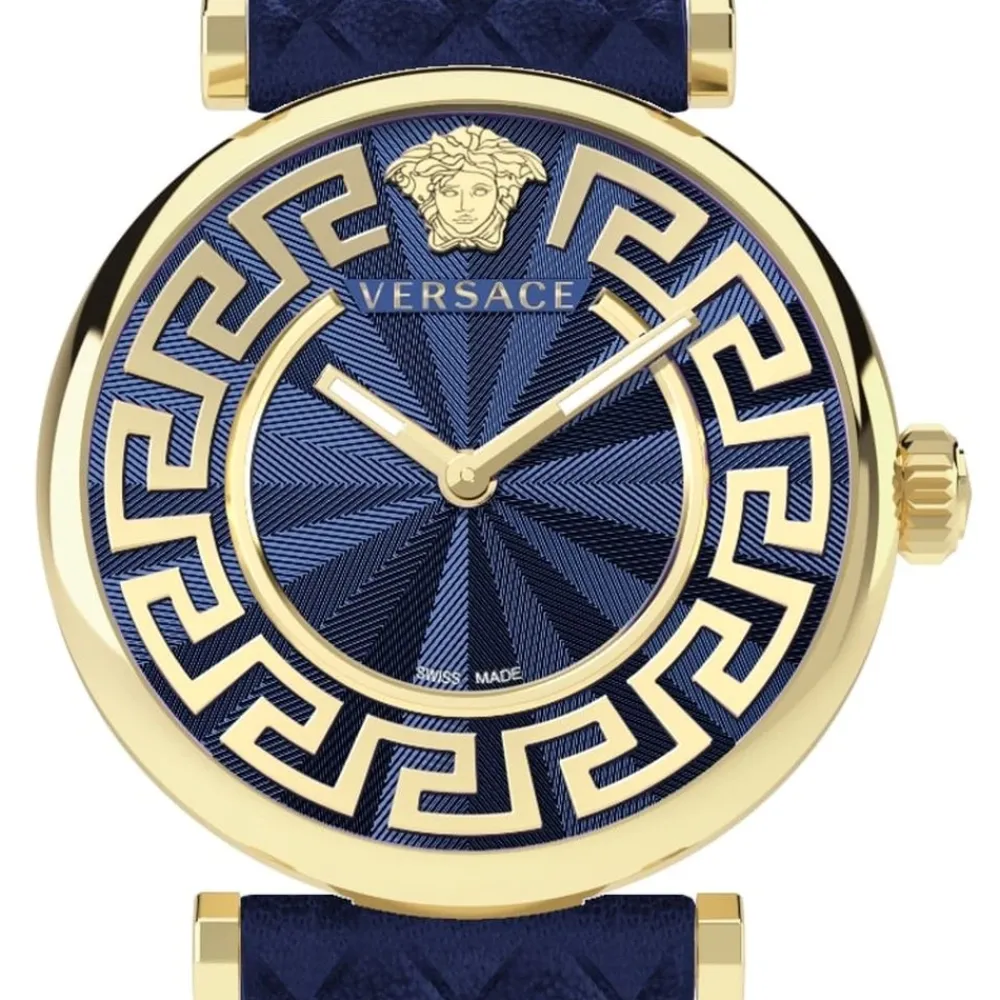DAMES Versace Horloges^LADY Leren Horloge