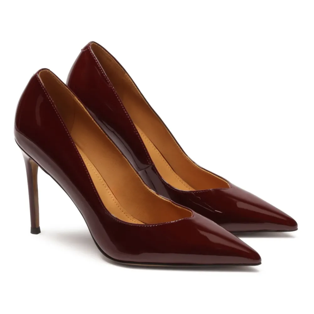 DAMES Kazar Pumps^Lakleren bordeaux pumps