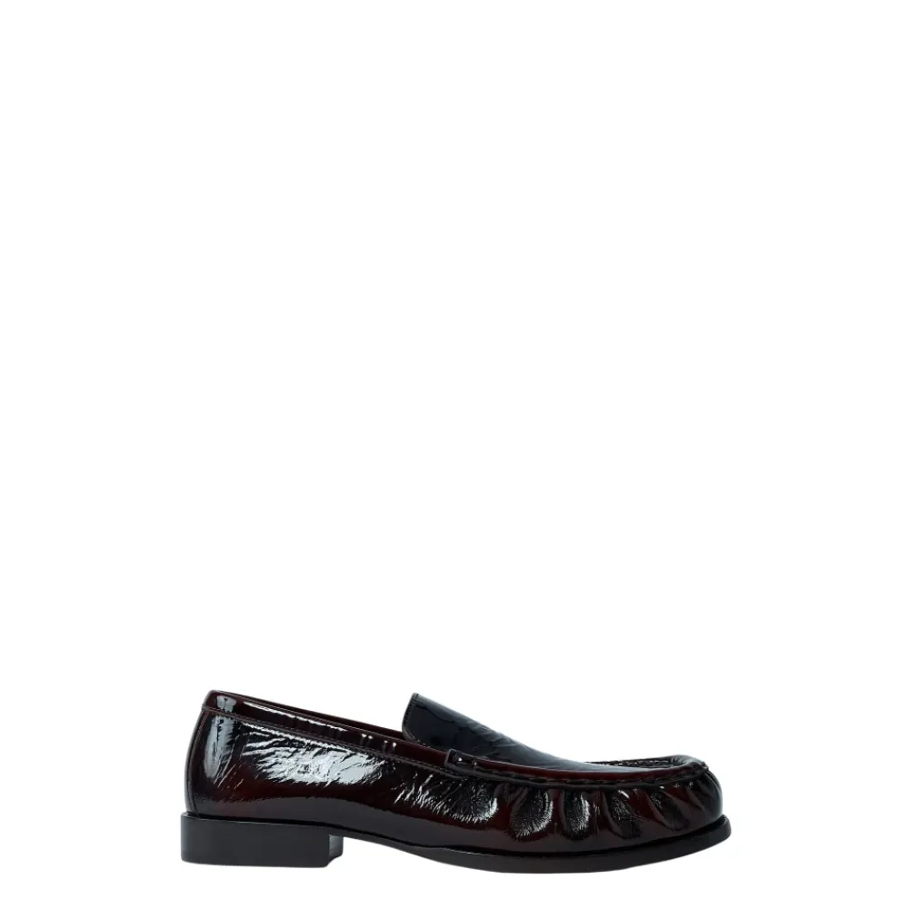 DAMES Dries Van Noten Lakleren Loafers Amandel Teen