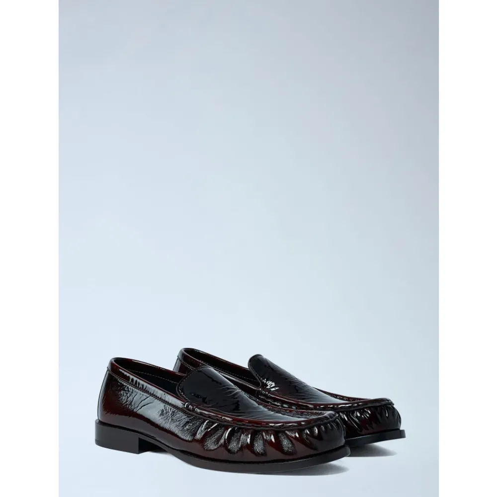 DAMES Dries Van Noten Lakleren Loafers Amandel Teen