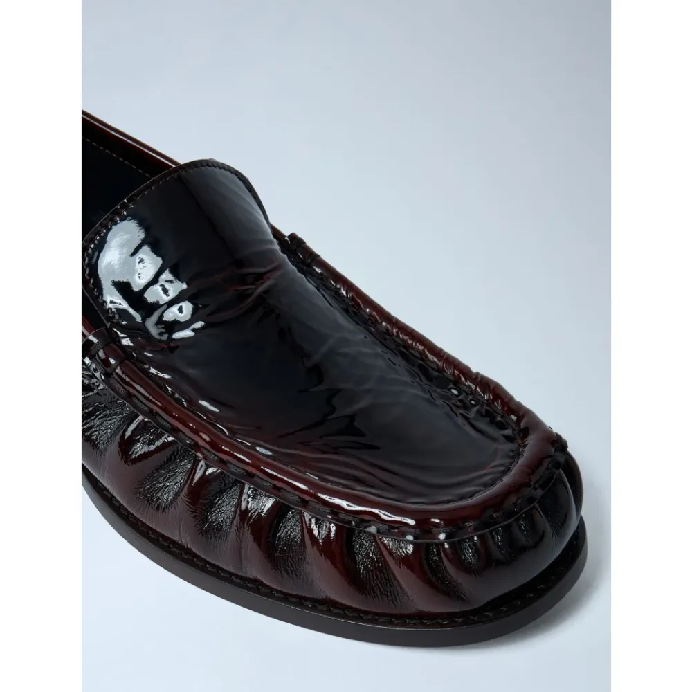 DAMES Dries Van Noten Lakleren Loafers Amandel Teen