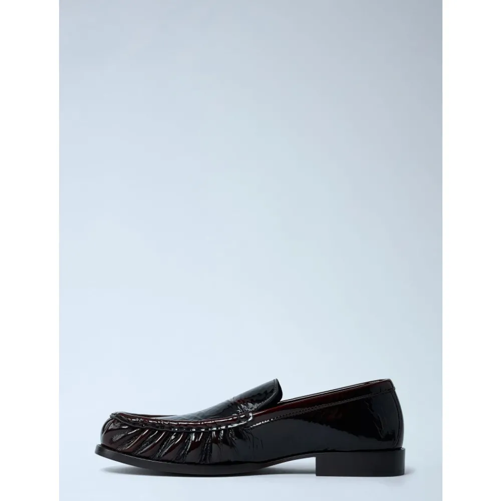 DAMES Dries Van Noten Lakleren Loafers Amandel Teen